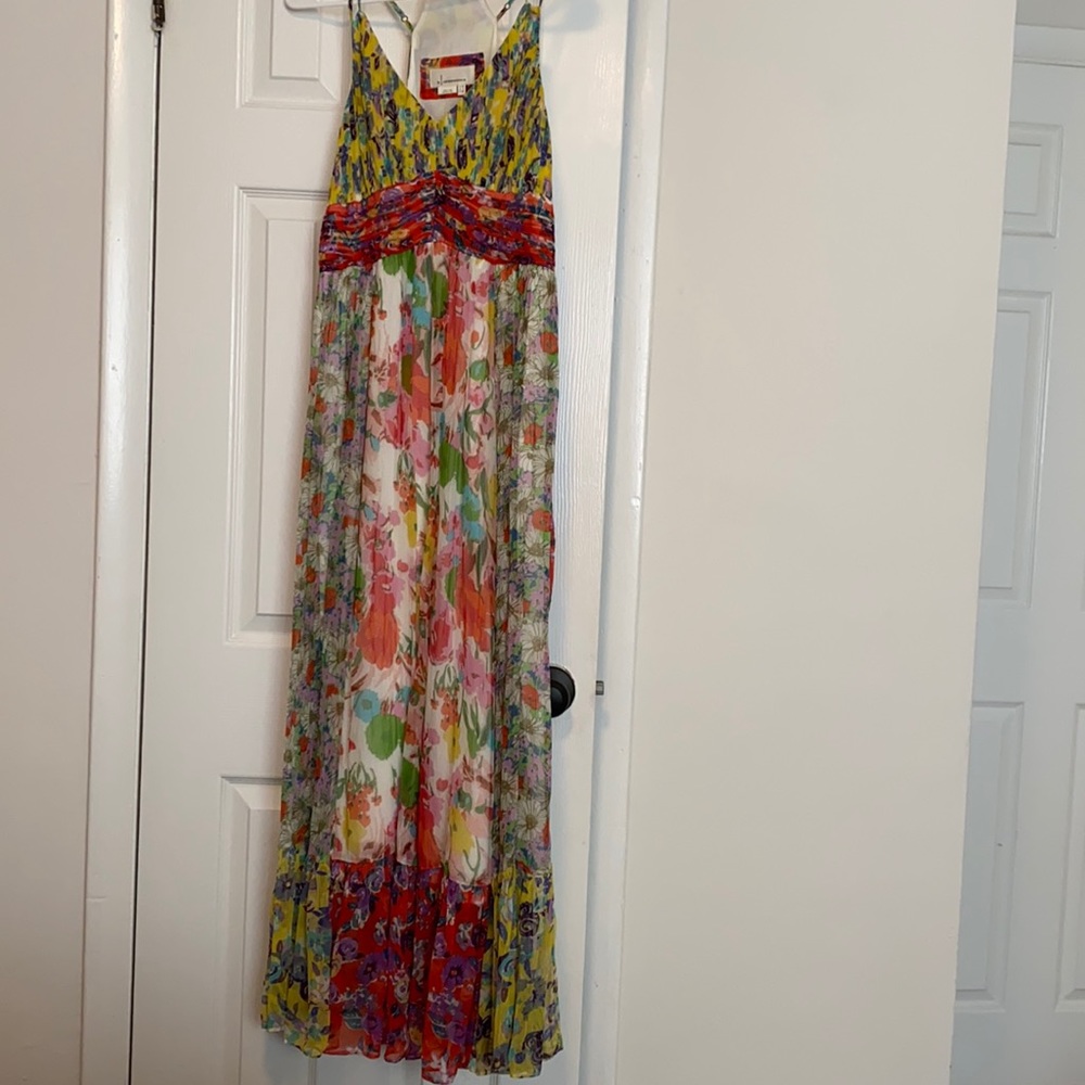 Anthropologie floral maxi dress